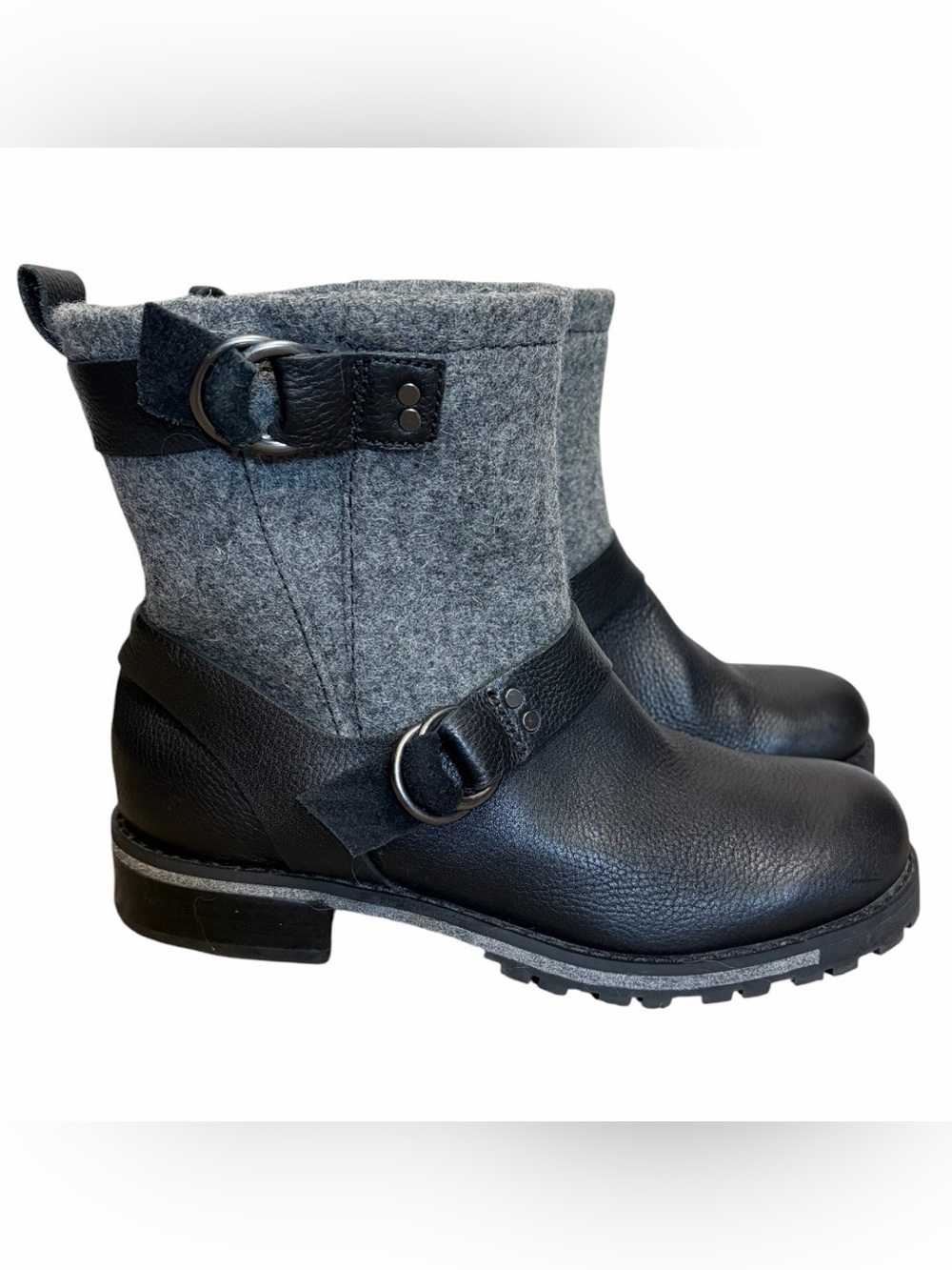 Woolrich Baltimore Boots Wool and Leather Moto Boots